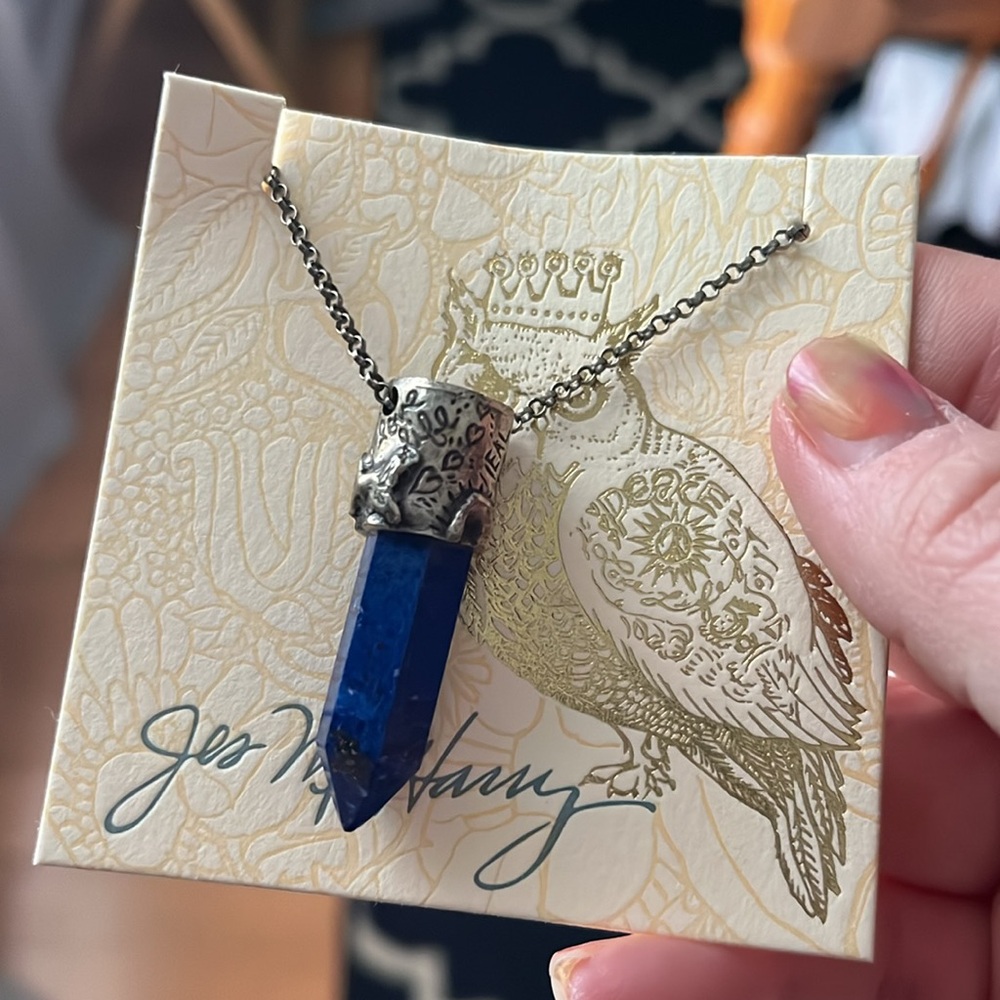 Power Stone Lapis Necklace In Sterling Jes Maharry